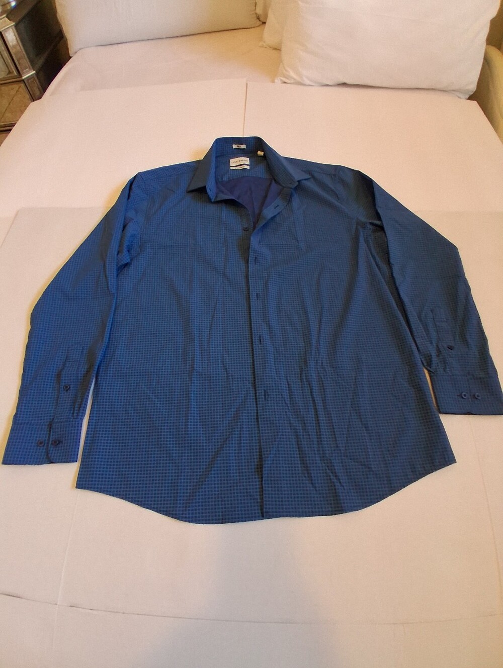 Lucky Brand Men's Blue Check Dress Shirt